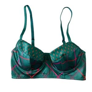 Victoria’s Secret 32C bra Very Sexy Lined Demi green purple red